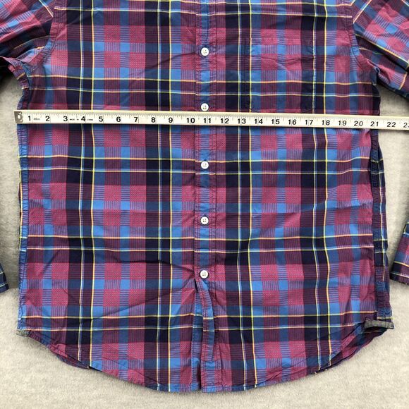 J. Crew Button Down Shirt Mens Large Tartan Plaid Long Sleeve Cotton - Picture 10 of 16